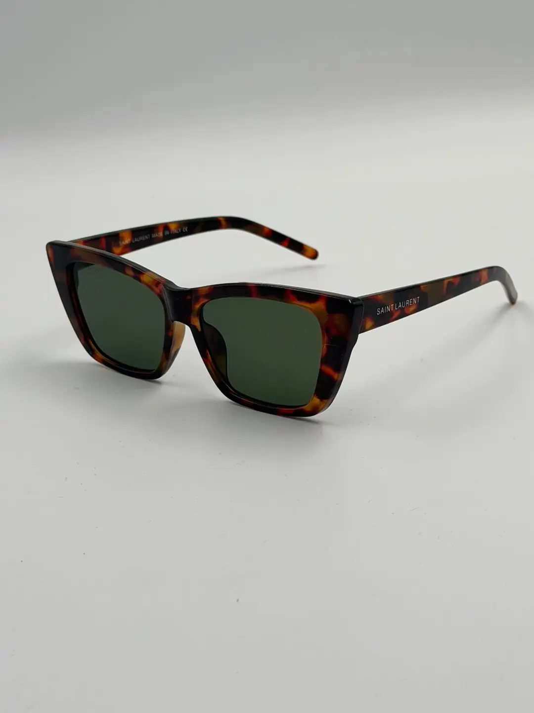 YSL - Güneş Gözlüğü Yeşil Cam Leopar Çerçeve
