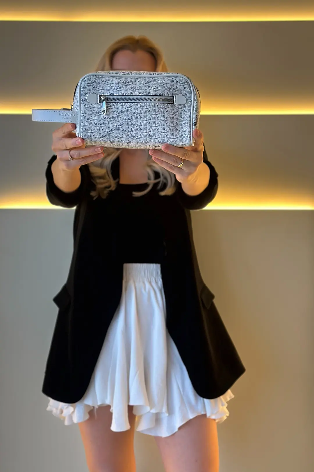 GYRD - Mini Kutu Beyaz Clutch Çanta