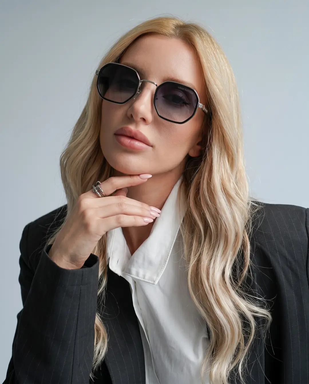 Lv - Siyah Cam İthal Unisex Gözlük