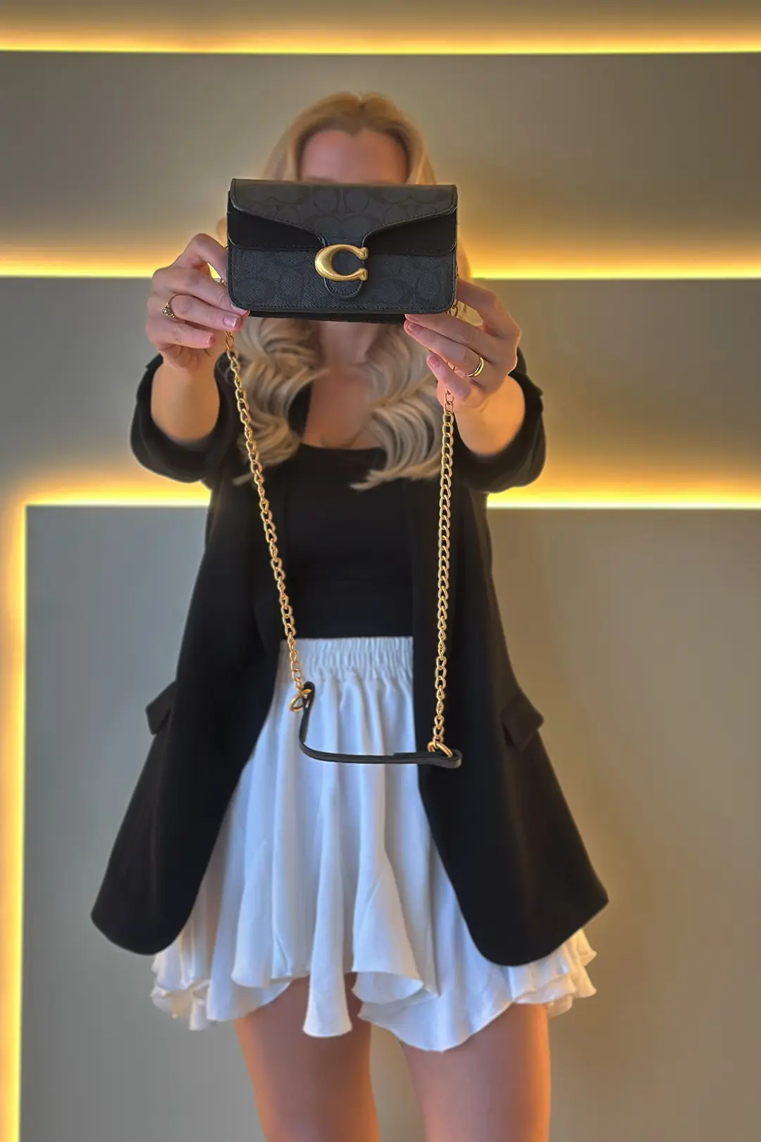 CCH - Mini Zincirli Siyah Çanta