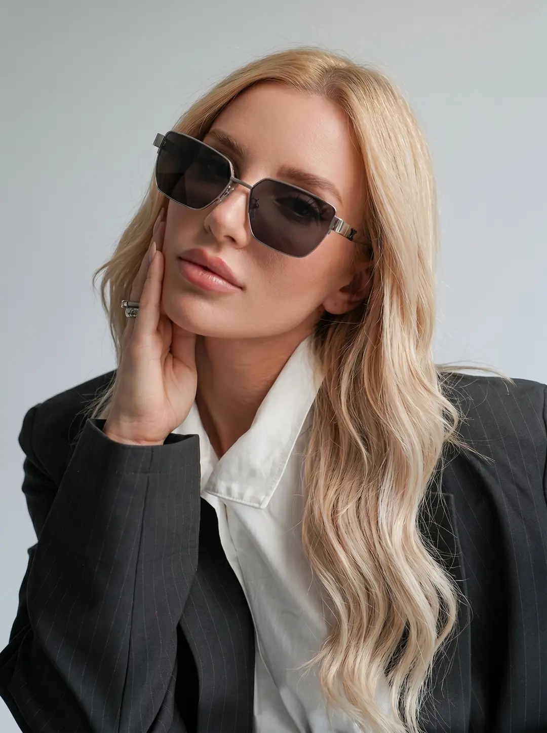 Cln - Siyah Cam Gümüş Çerçeve İthal Unisex Gözlük