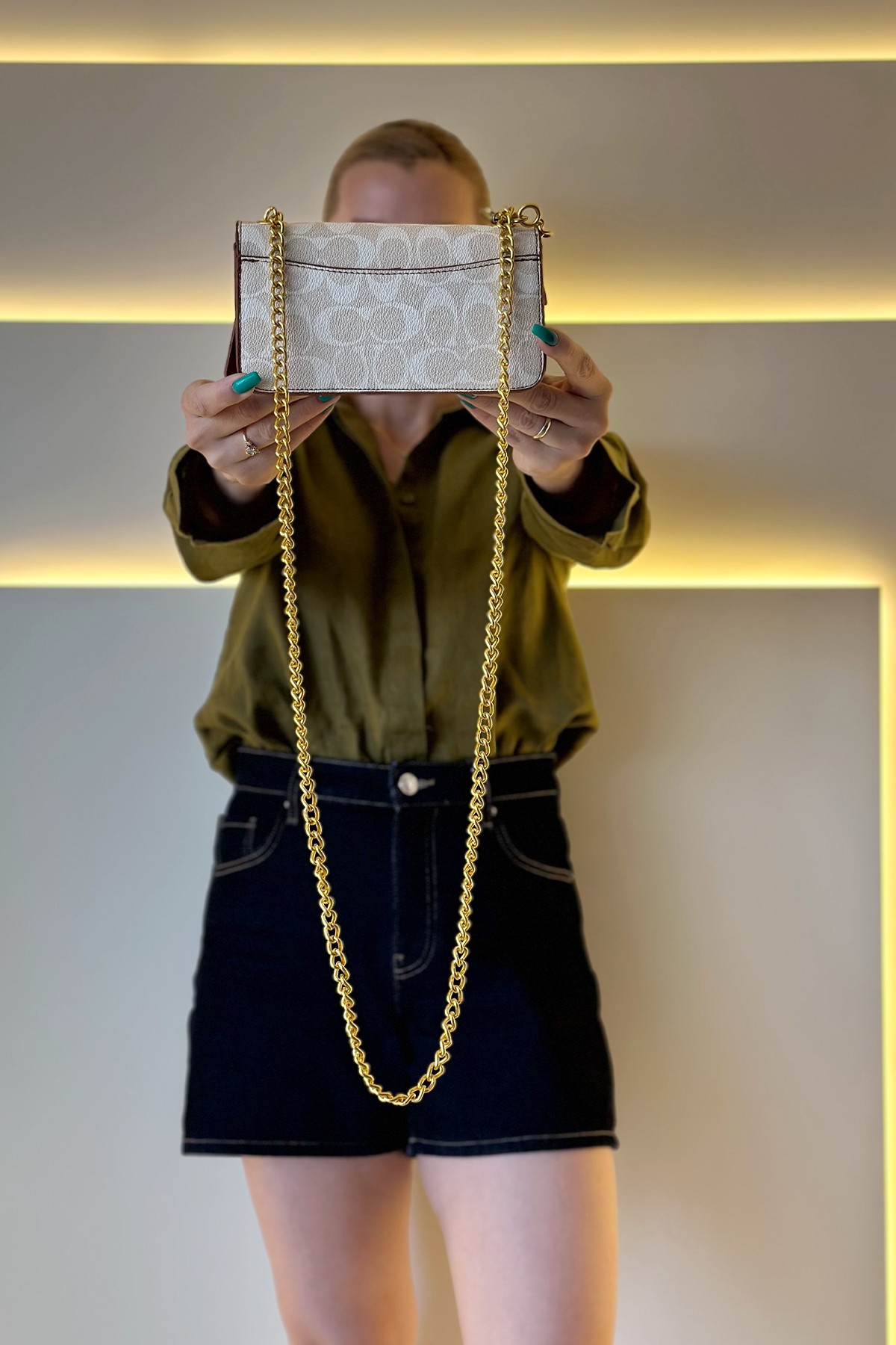 Cch - Bag Anahtarlıklı Beyaz Taba Detay