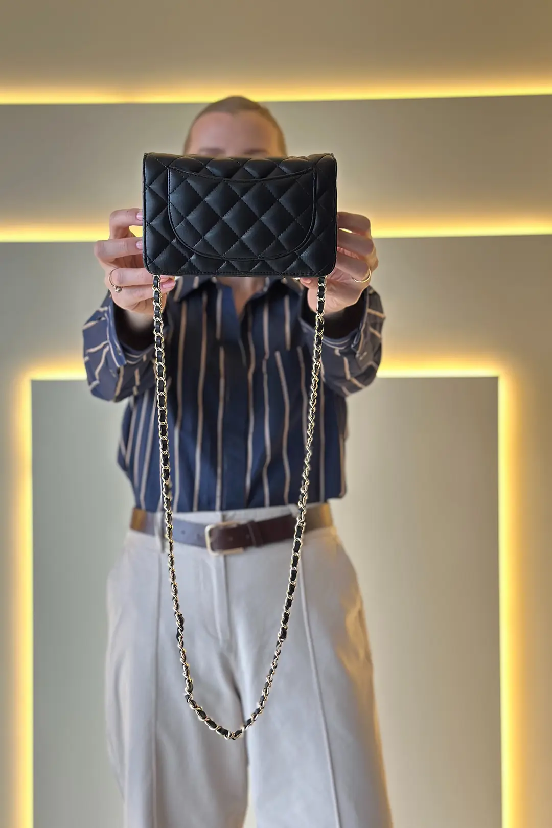 CHNL - Wallet On Chain Siyah Gold Çanta
