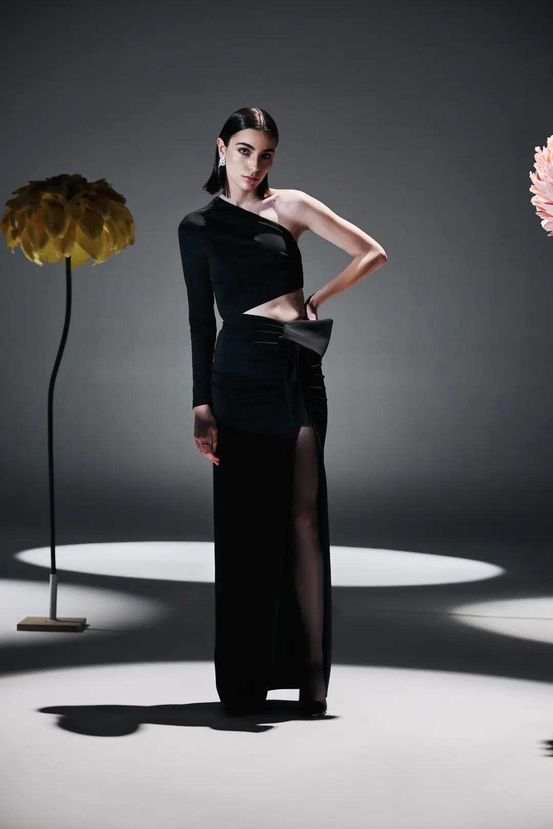 GLAMOR - Black Abiye Elbise