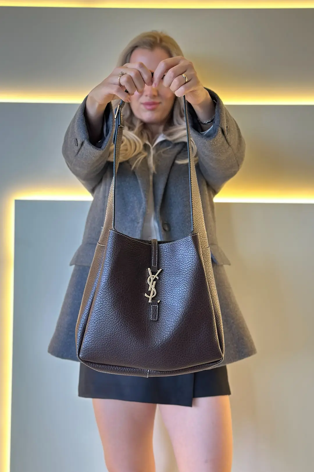 YSL - Puppies Acı Kahve Çanta