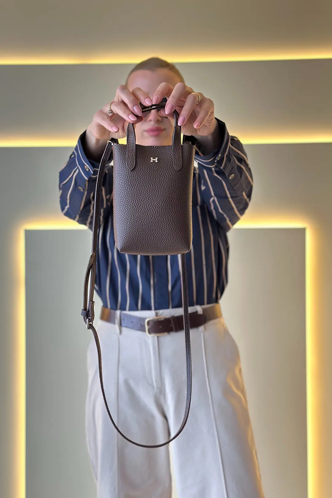 HRMS - Phone Case Acı Kahve Çanta