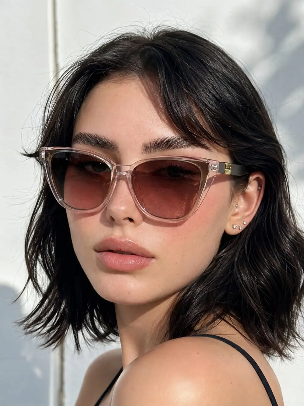 Miu Miu Cat Eye Pembe İthal Kadın Gözlük G4835-DB
