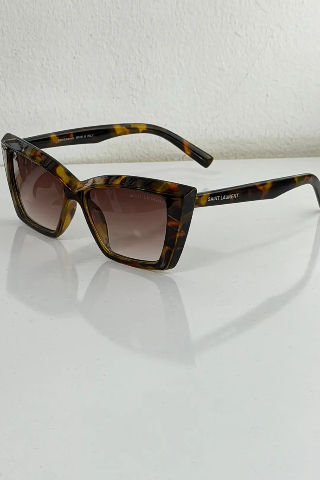 YSL - Güneş Gözlüğü Kahverengi Cam Leopar Çerçeve