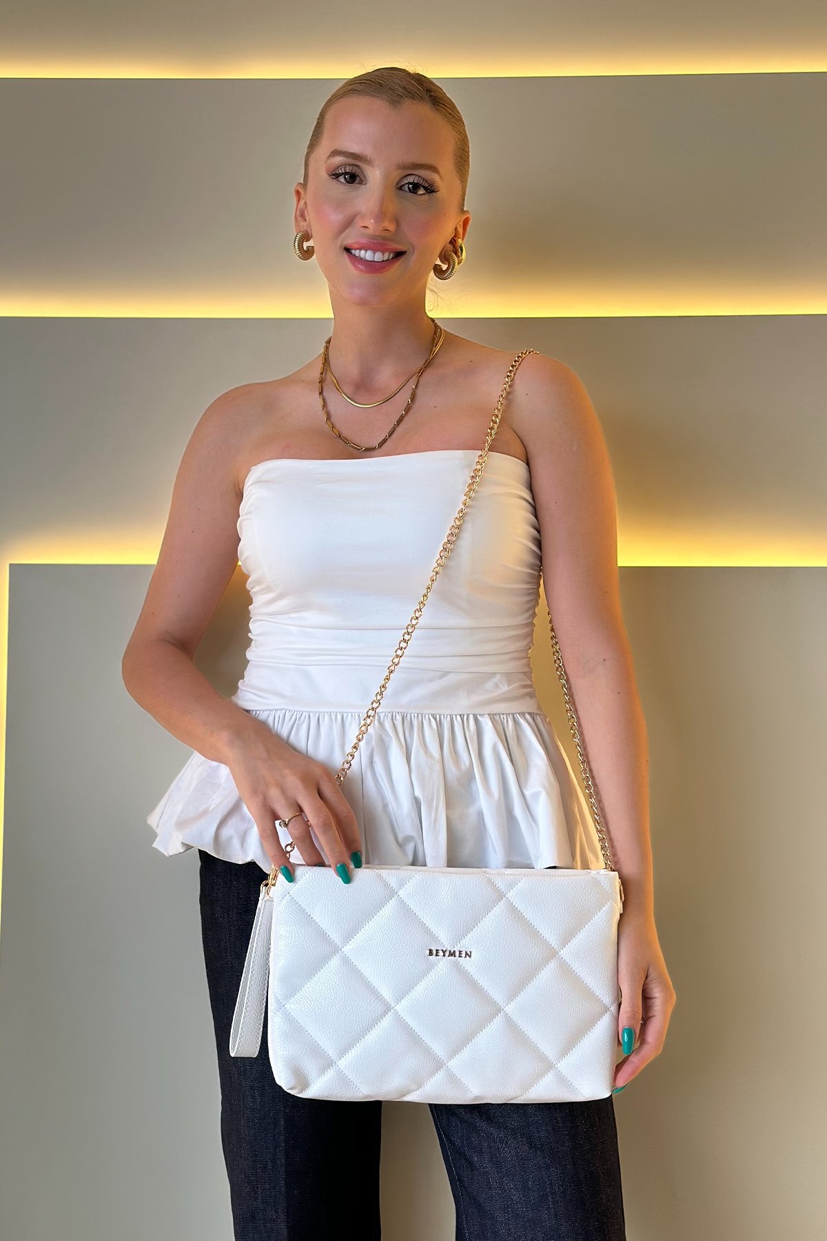 Bymn - New Clutch Beyaz