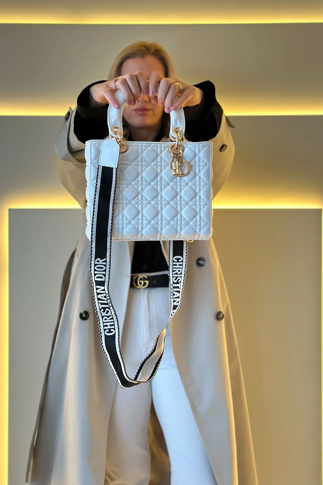 CHRSTN DR - Lady Beyaz Çanta