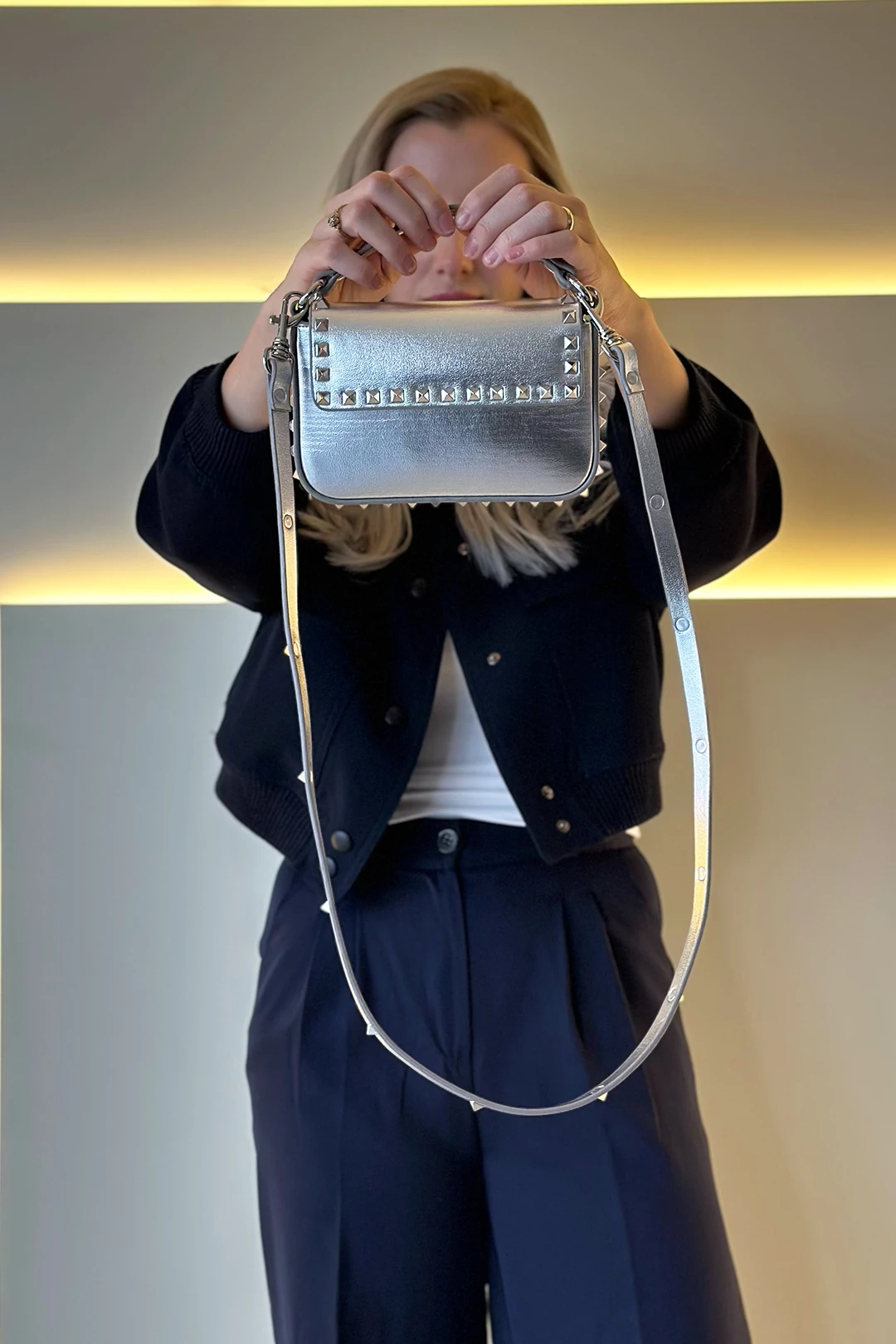 VLTN - Mini Gümüş Çanta