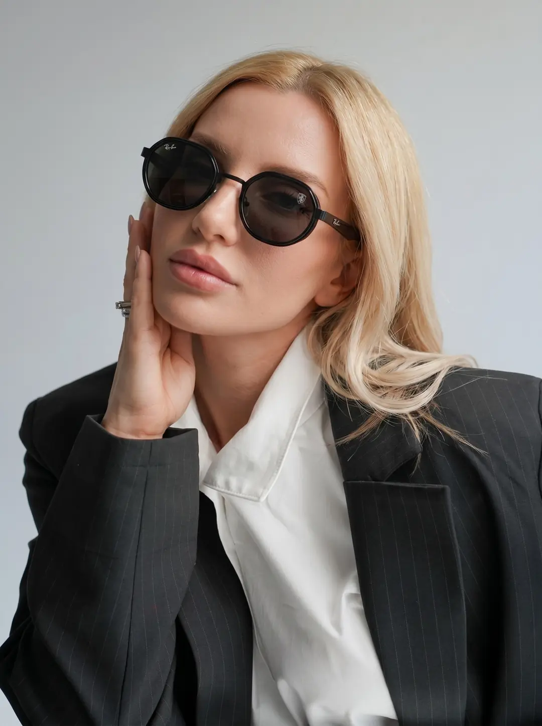 Rybn - Siyah Cam Siyah Altıgen Çerçeve İthal Unisex Gözlük