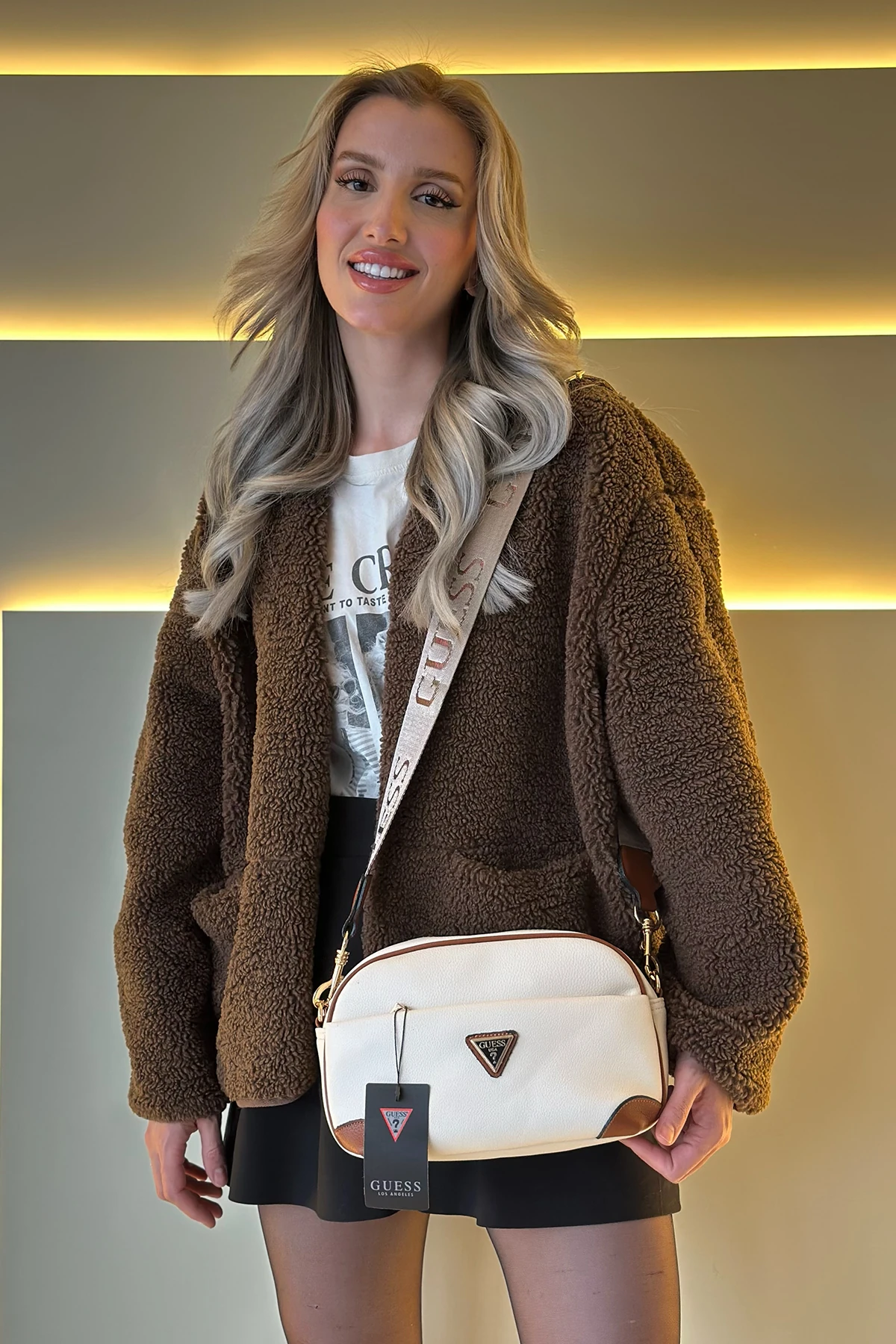 GSS - Newish Krem Taba Detay Çanta