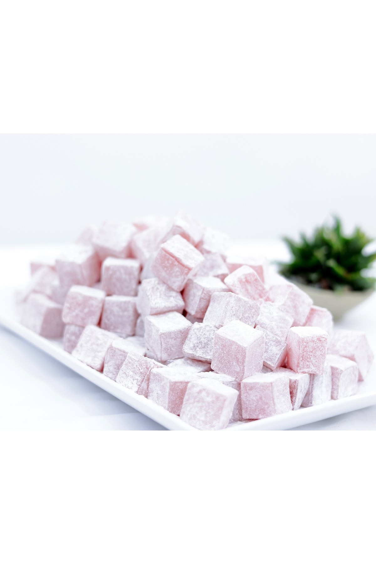 Güllü Lokum 1000 gr – Geleneksel Gül Aromalı Lokum