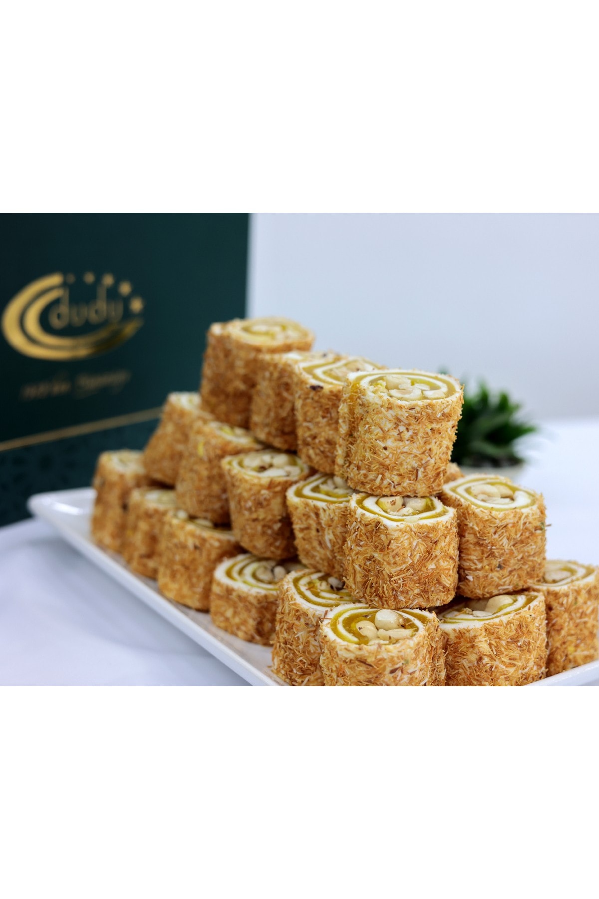 Kadayıflı Sarma Lokum 1000 gr – İnce Kadayıf Kaplı Lokum