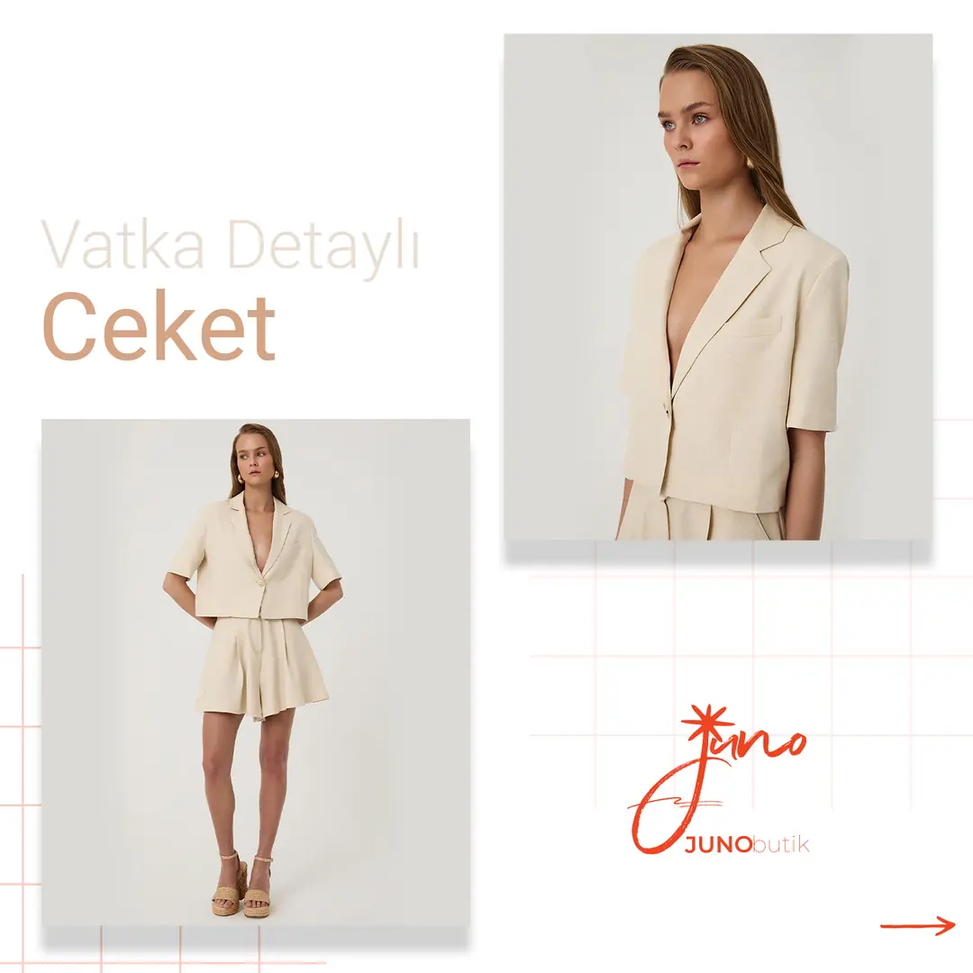 Kadın Vatka Detaylı Piliseli Ceket