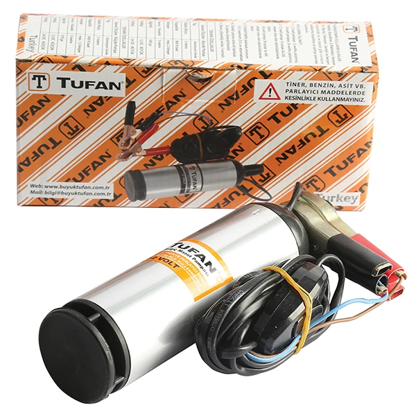 12 VOLT BORU TİP MAZOT POMPASI BÜYÜK