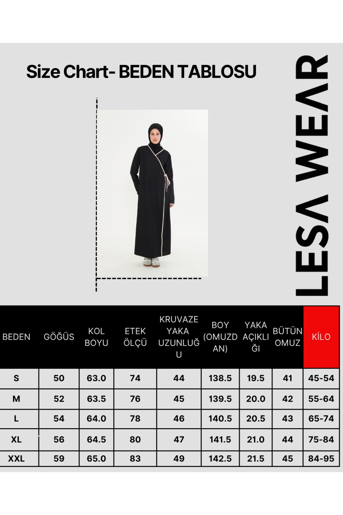 Kruvaze Yaka İçten Dıştan Bağlamalı Namaz Elbisesi Siyah Esnek Kumaş, Tesettür Elbise, Namaz Elbise