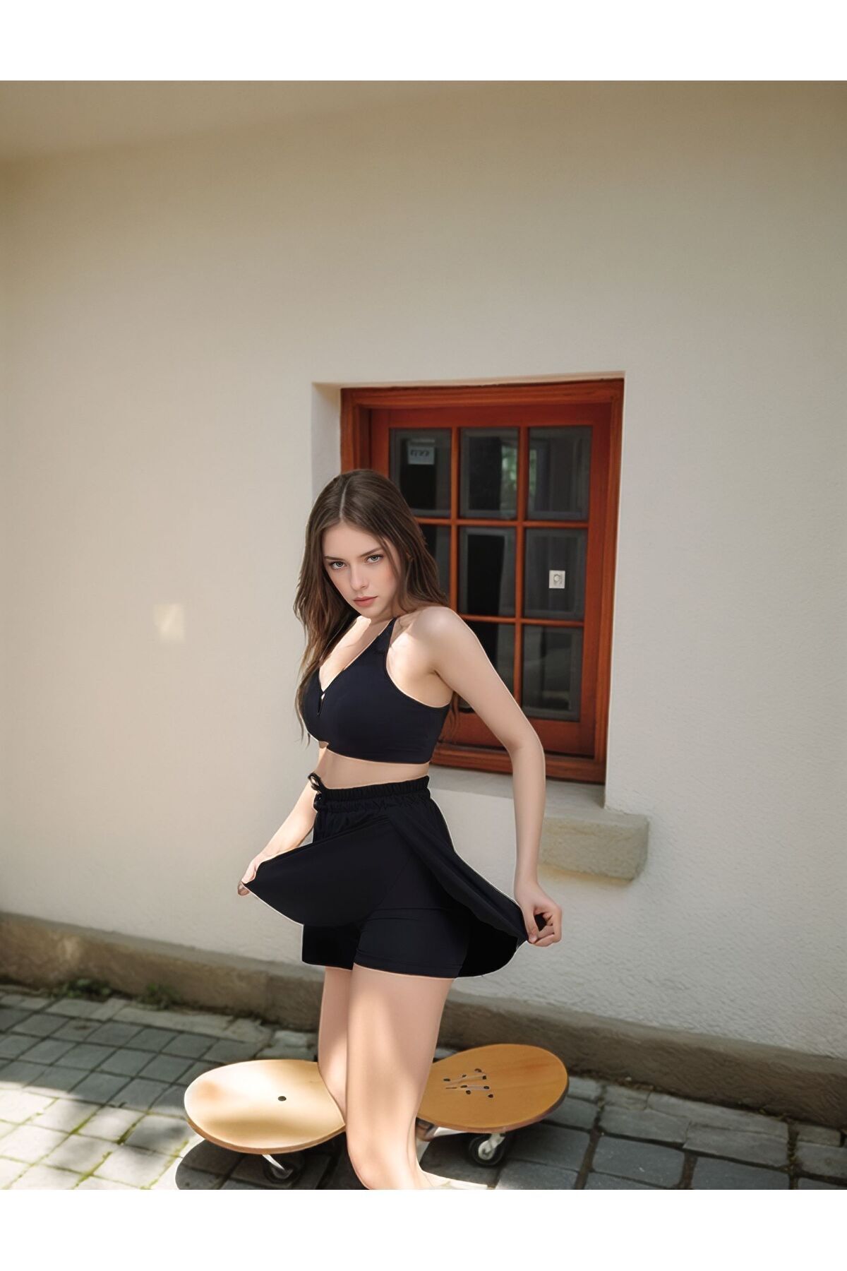 spor etek, şort etek, 2 katmanlı etek, tenisçi eteği