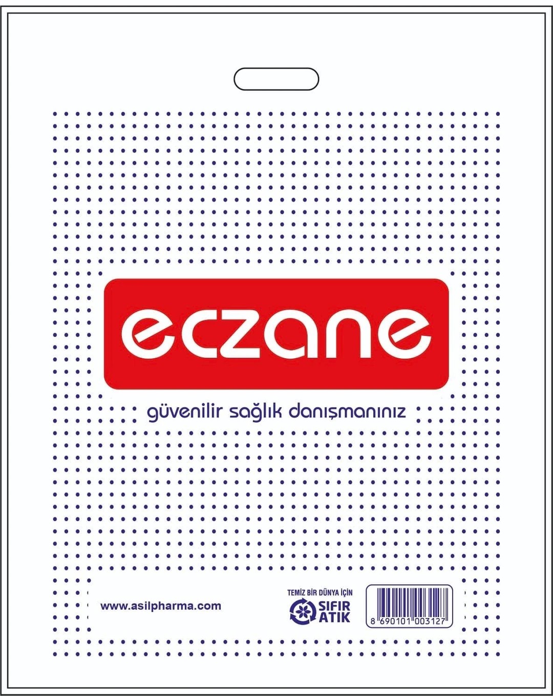  Orta Boy El Geçme Eczane Poşeti  ( 22X32) - 1200 Adet ( Kozmetik Grubu )