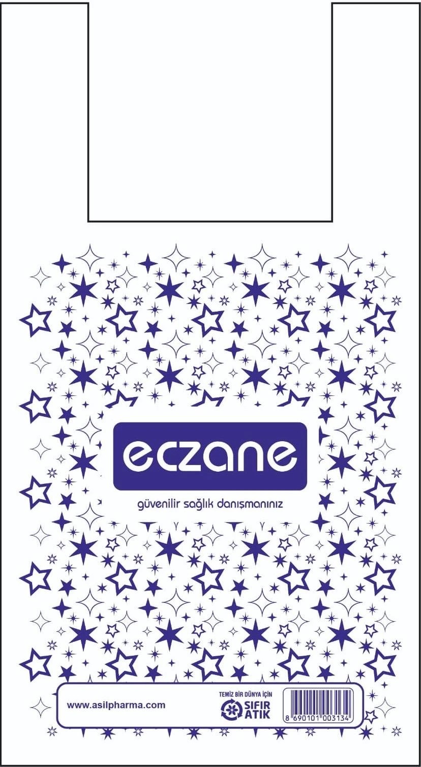 Küçük Boy Atlet Eczane Poşeti (22x40cm) - 1000 Adet - Asil Pharma