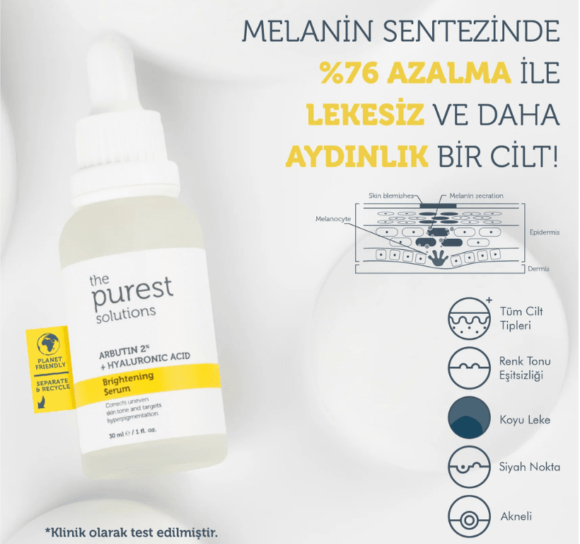 Aydınlatıcı Ve Leke Görünümü Azaltıcı Arbutin Cilt Bakım Serumu 30 Ml