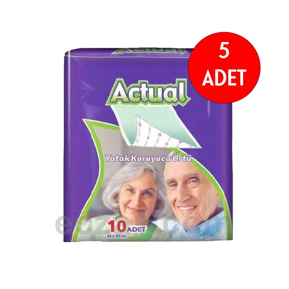 Actual Hasta Bezi Yatak Korucusu 90x60 10'lu Paket - 5 Adet