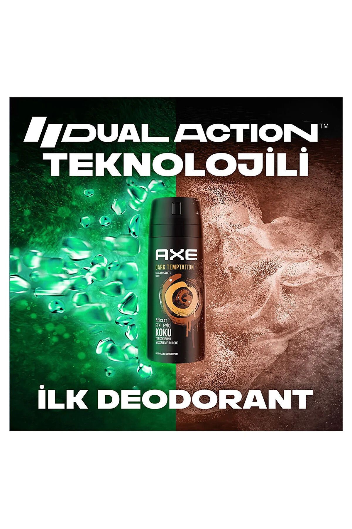 Erkek Deodorant & Bodyspray Dark Temptation 48 Saat Etkileyici Koku Vücut Spreyi 150 ml * 3 ADET