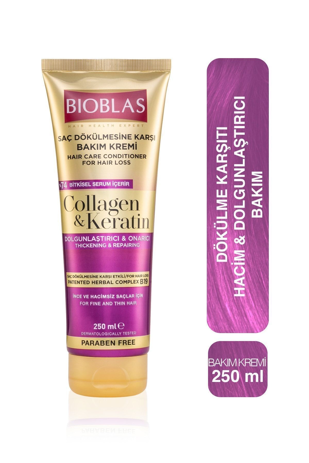 Saç Dökülmesine Karşı Bakım Kremi 250ml Collagen&keratin