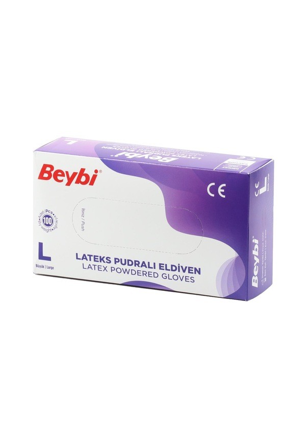 Beybi Lateks Eldiven Pudralı Large 100'lü