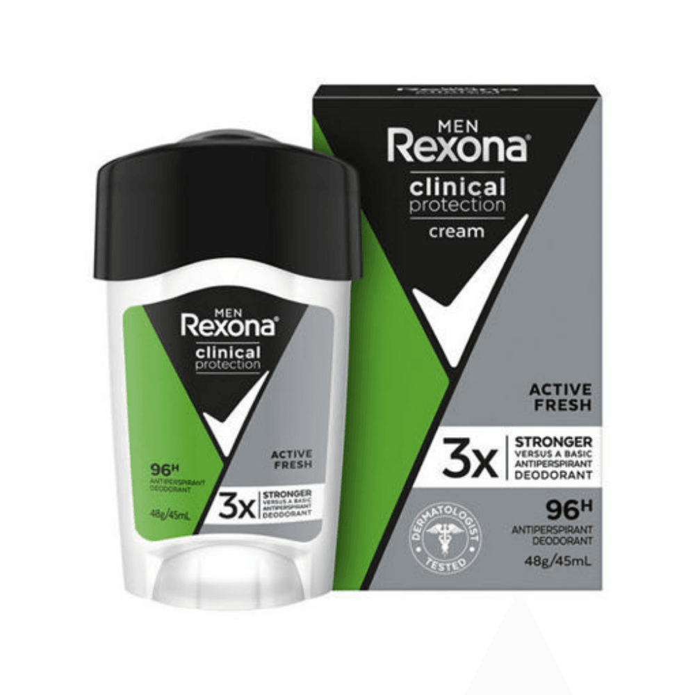 Rexona Men Clinical Protection Erkek Stick Deodorant Active Fresh 96 Saat Koruma 45 ml