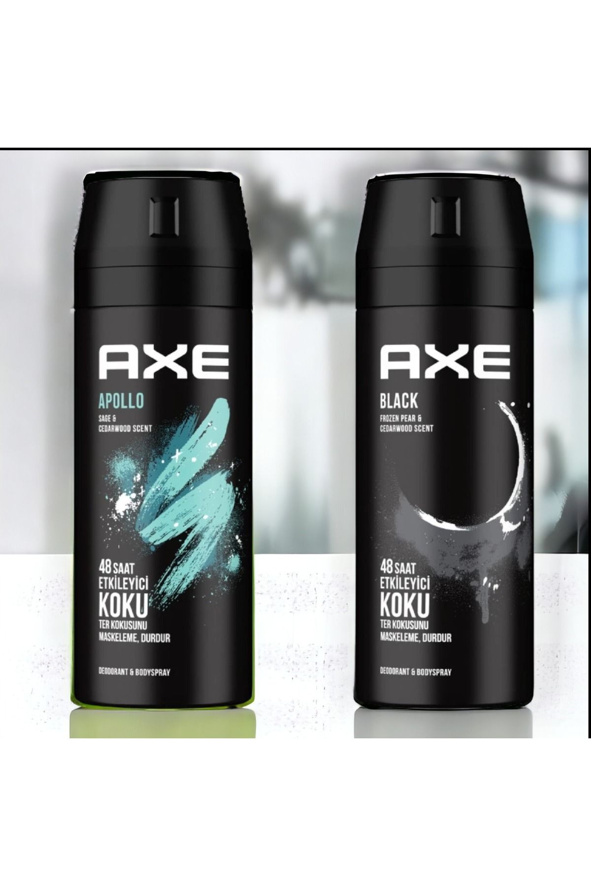 Apollo Erkek Sprey Deodorant 150 Ml+Axe Black Erkek Deodorant 150 Ml EMRE10030