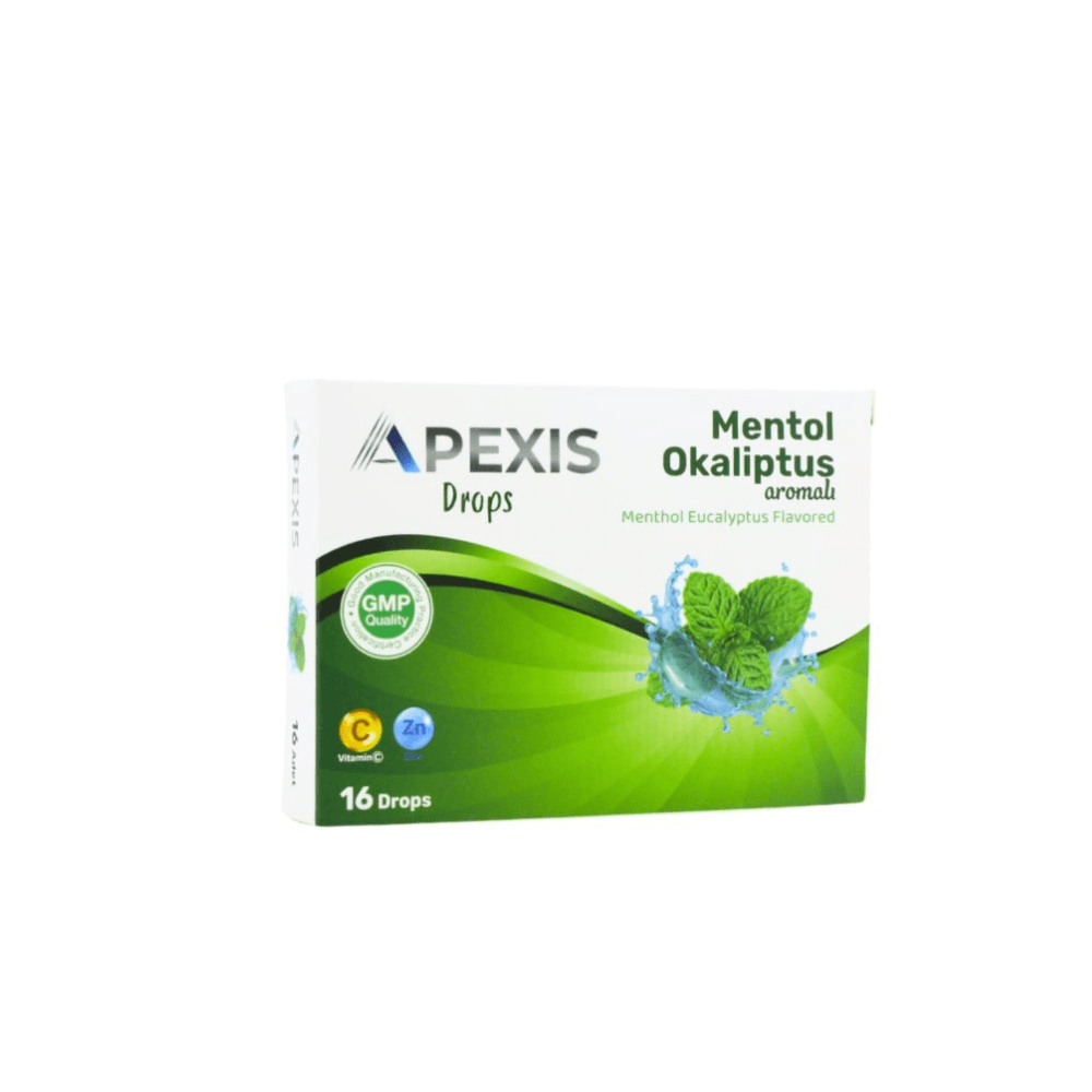 Apexis Drops Mentol Okaliptüs Aromalı Pastil 16'lı