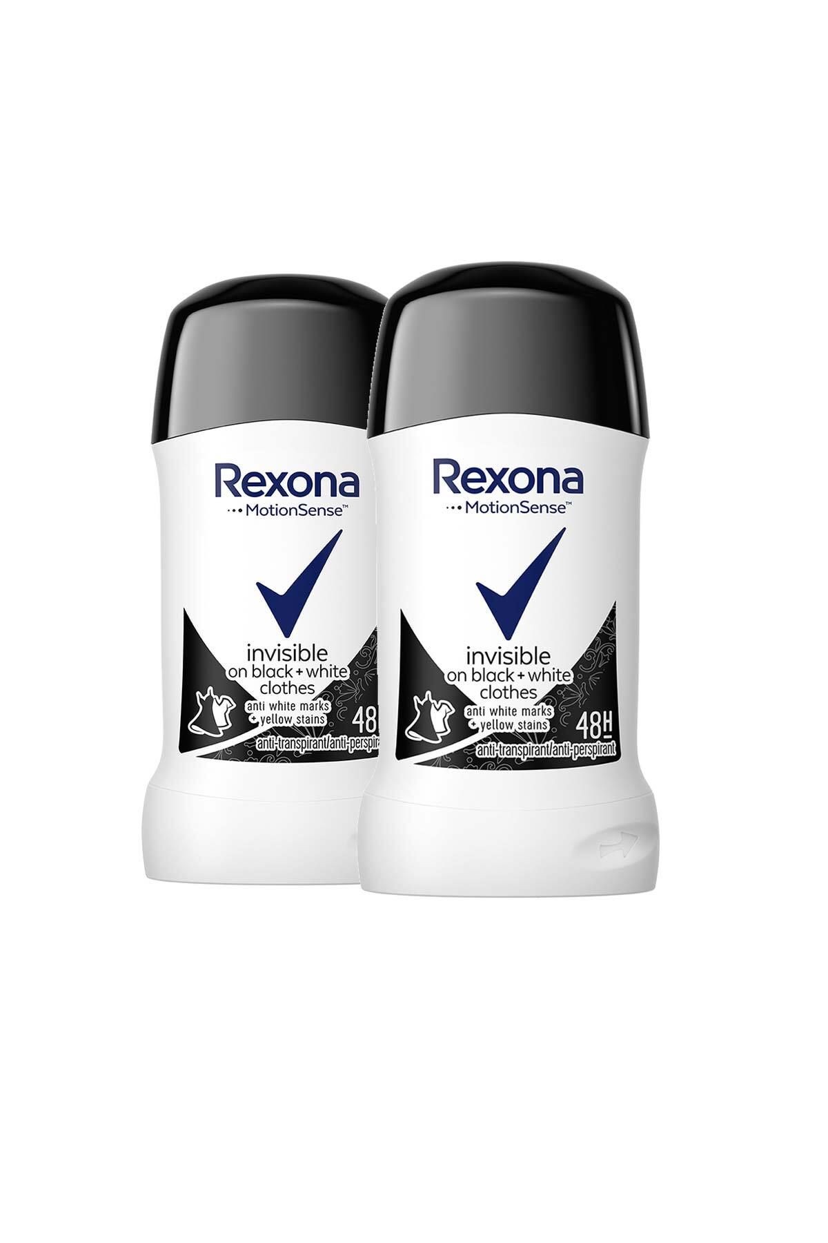 Kadın Stick Deodorant Invisible Black White 40 ml X2