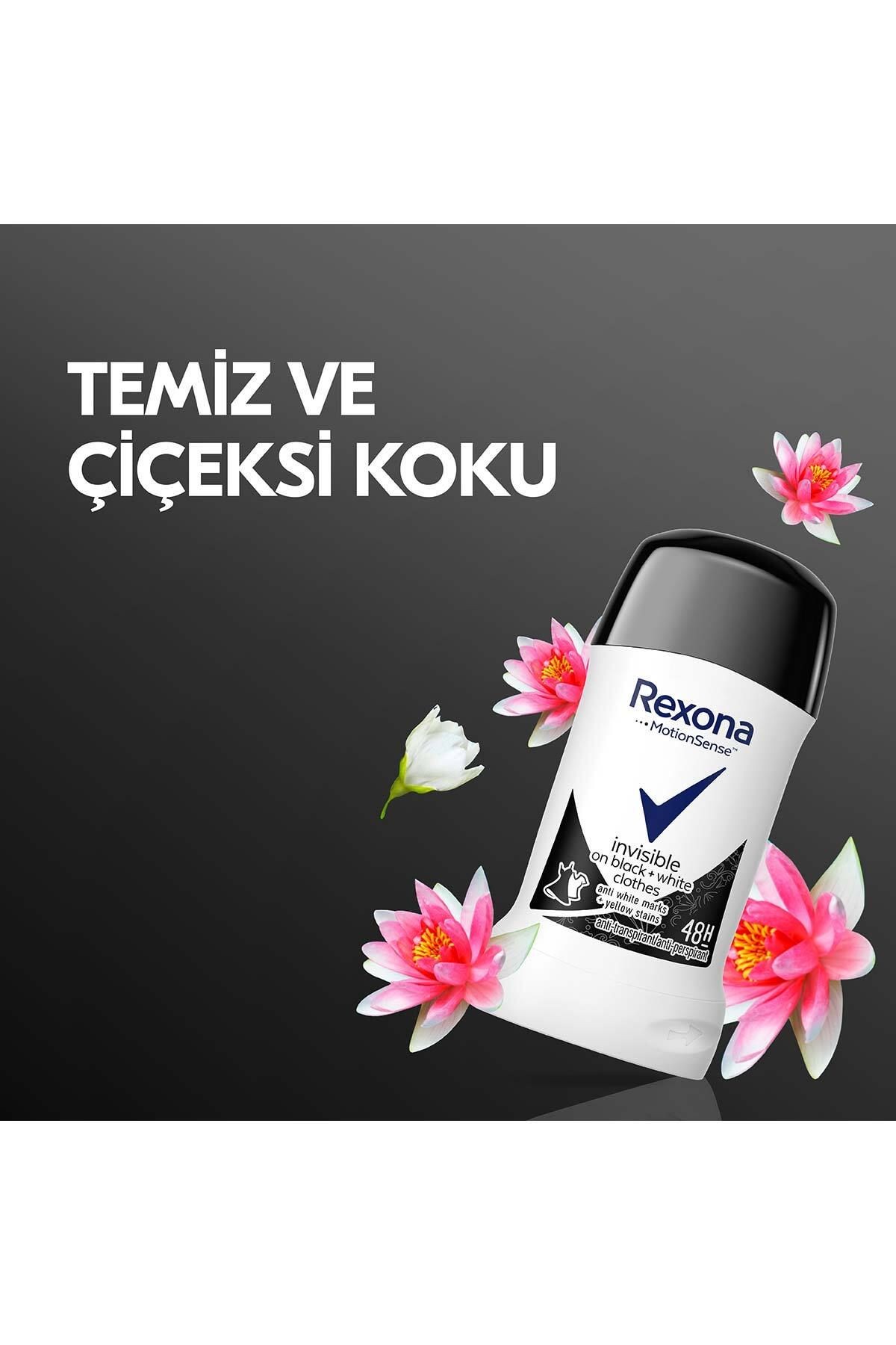 Kadın Stick Deodorant Invisible Black White 40 ml X2