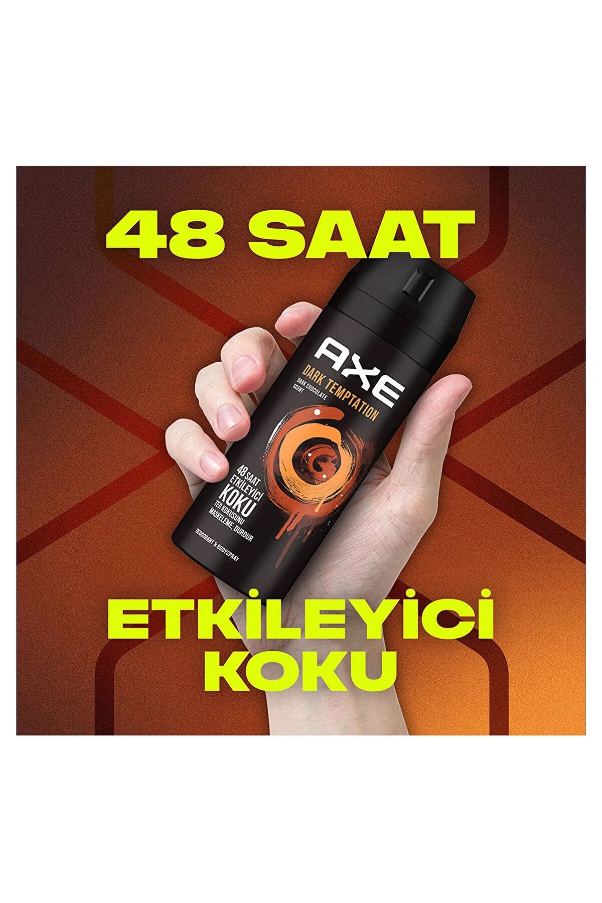 Erkek Deodorant & Bodyspray Dark Temptation 48 Saat Etkileyici Koku Vücut Spreyi 150 ml * 3 ADET