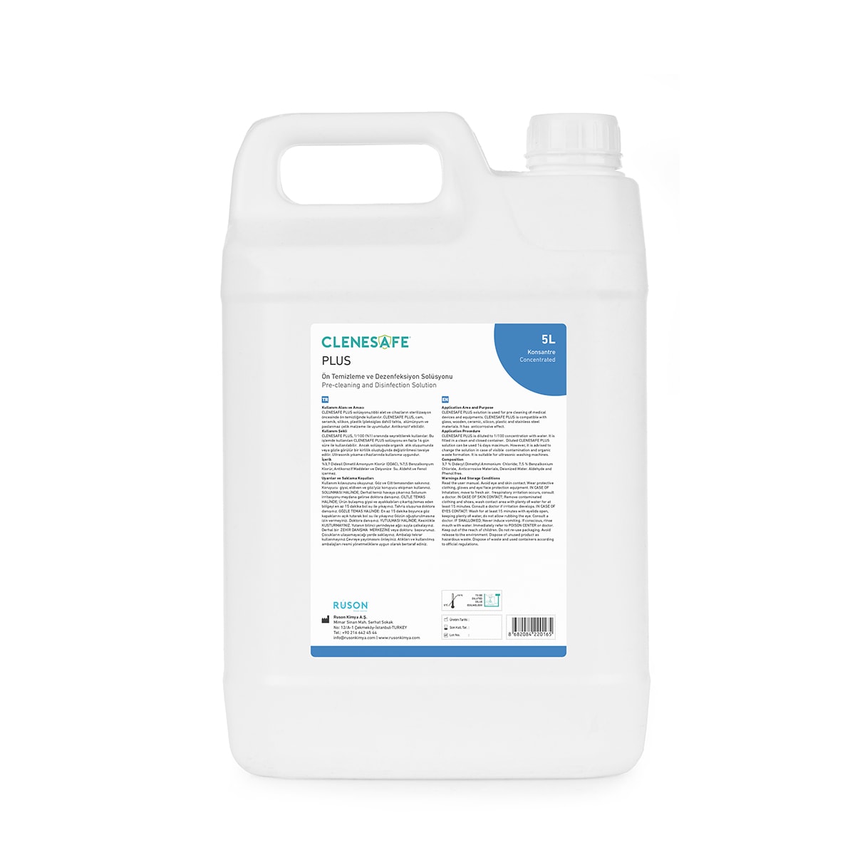 Clenesafe PLUS Ön Temizleme ve Dezenfeksiyon Solüsyonu