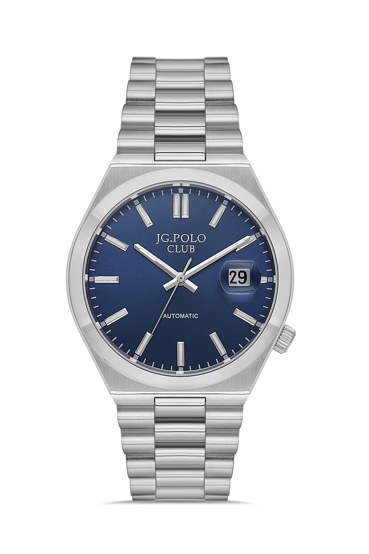 JPC.S04631B JG POLO CLUB Erkek Otomatik Erkek Kol Saati - gümüş-lacivert