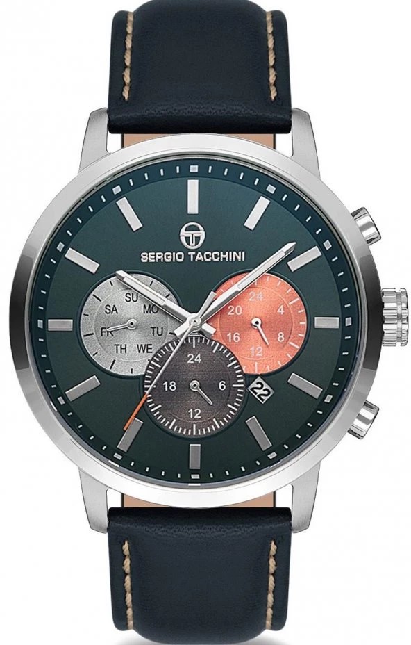 ST.5.121 Sergio Tacchini Erkek Kol Saati - Gümüş - Lacivert
