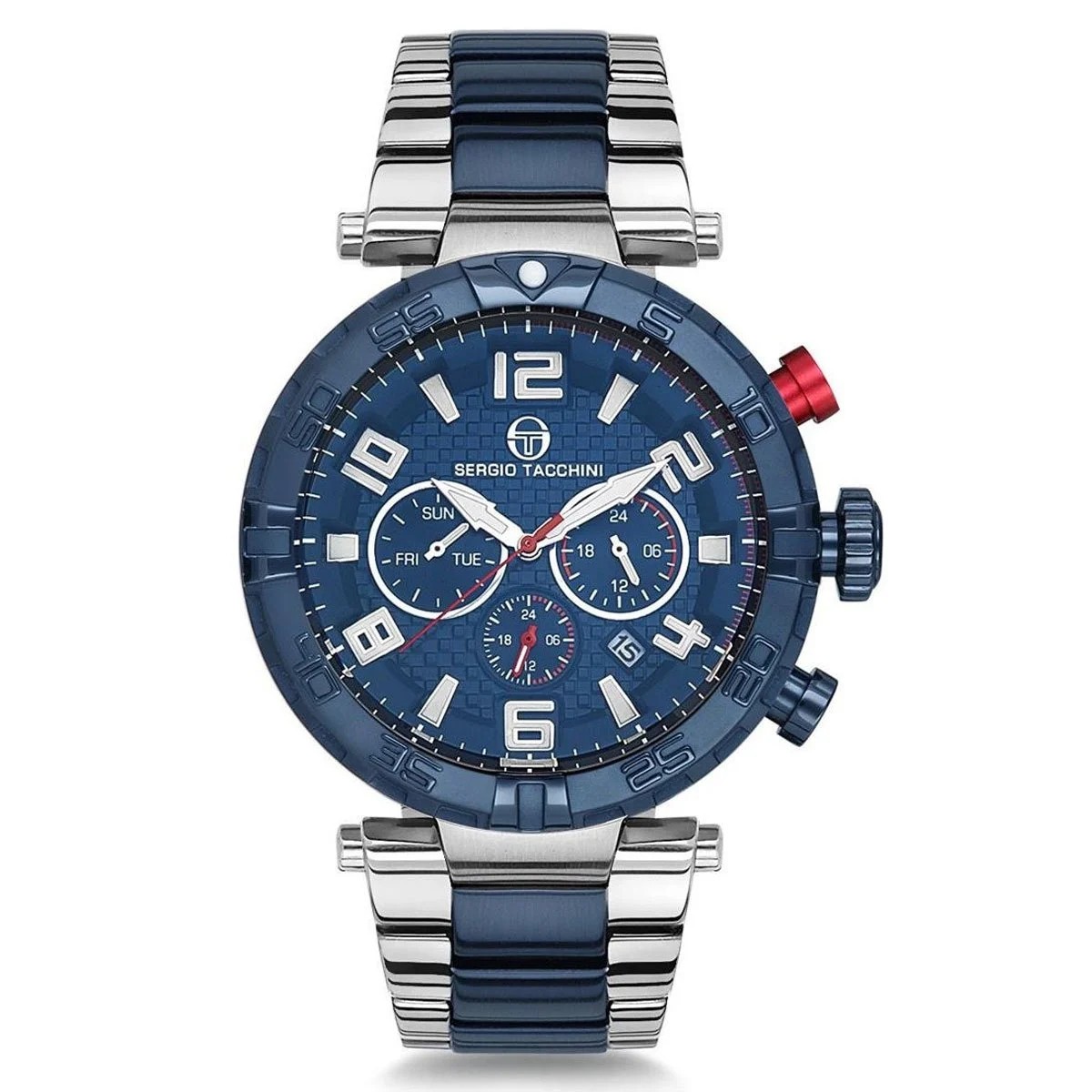 ST.5.112 Sergio Tacchini Erkek Kol Saati - Lacivert Gümüş - Lacivert