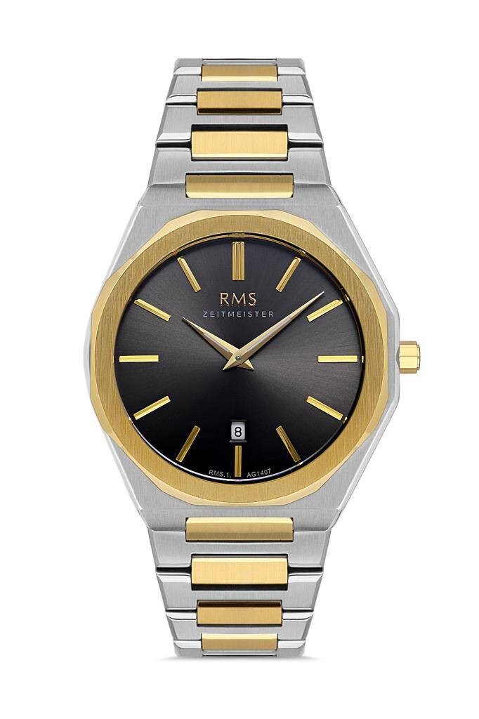 RMS.1.AG1407 ROMANSON ERKEK KOL SAATİ - Altın Gümüş - Siyah