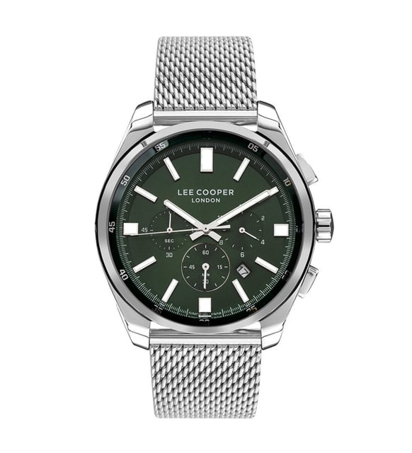 LC07656 Lee Coopper Erkek Kol Saati - gümüş-yeşil