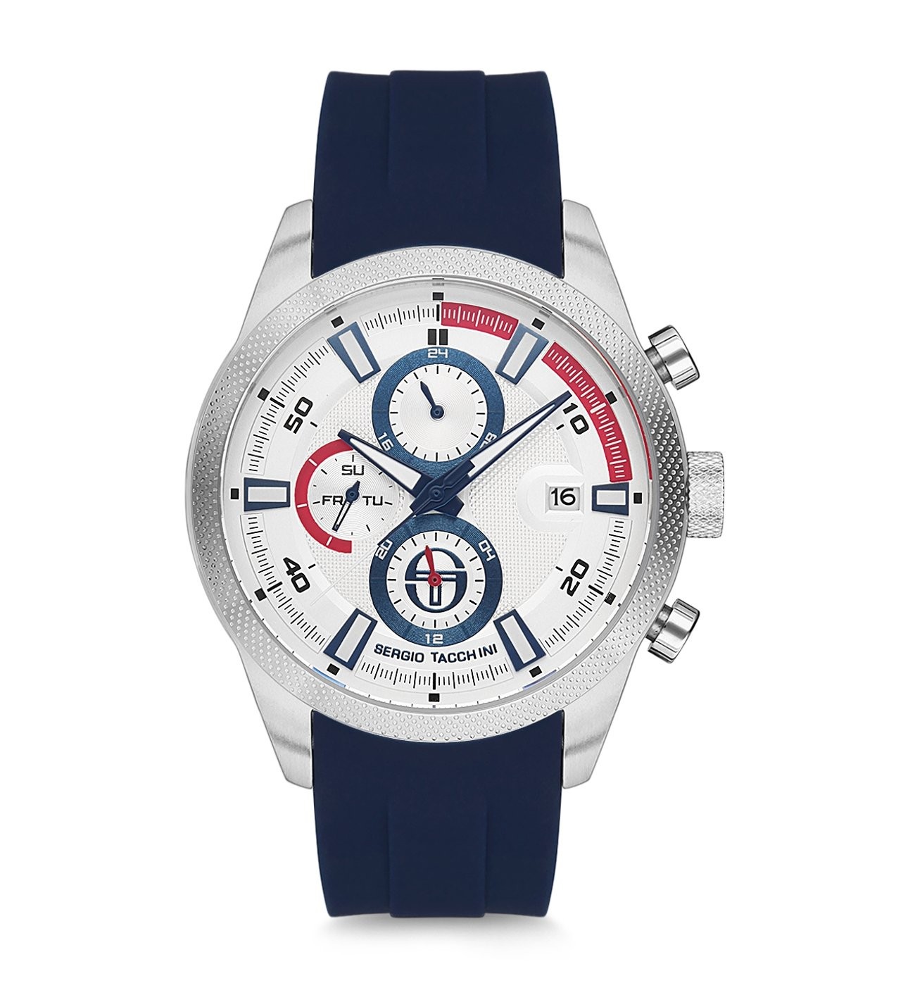 ST.5.129 Sergio Tacchini Erkek Kol Saati - Gümüş - Lacivert
