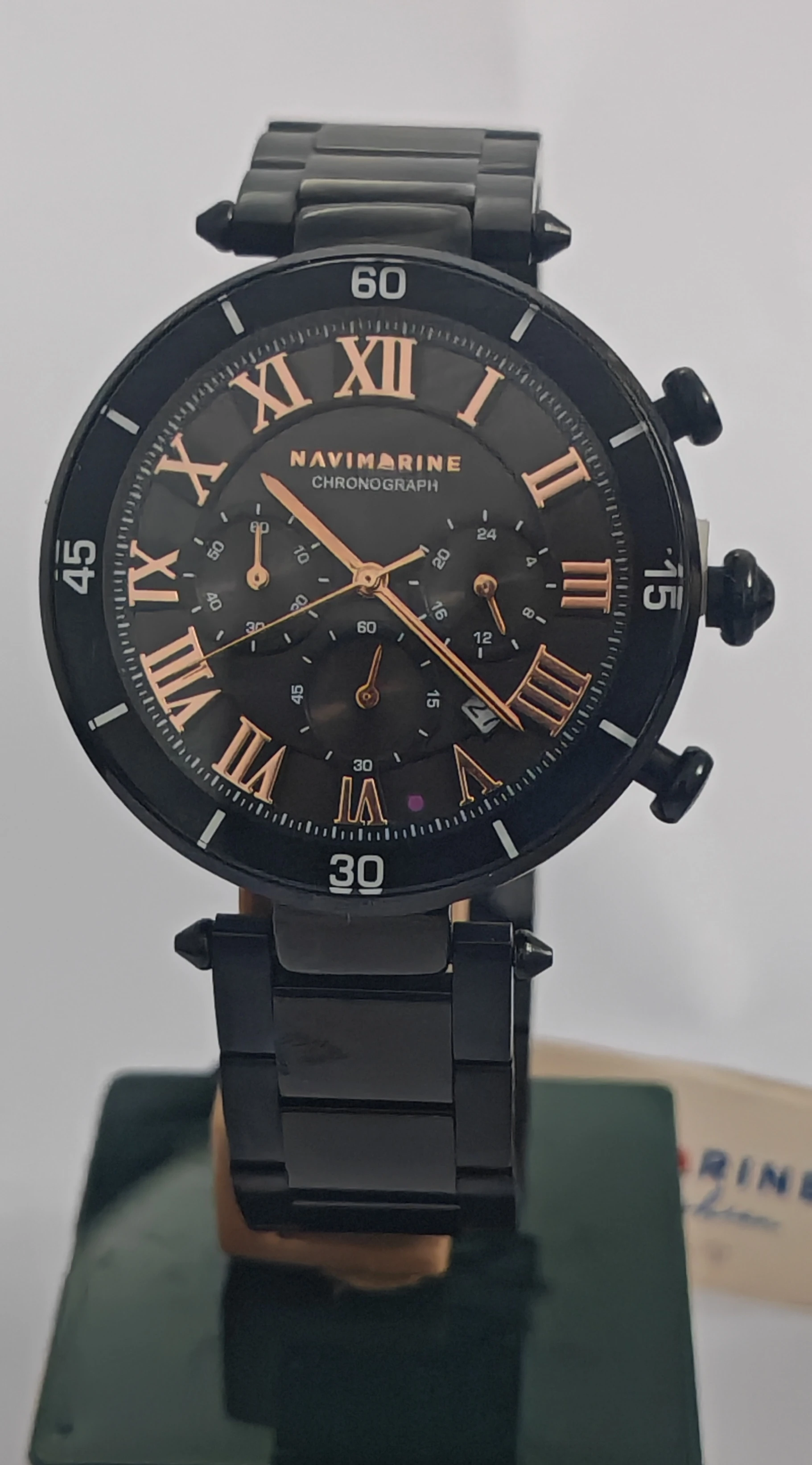 NM026 Navimarine Erkek Kol Saati - siyah-siyah rose