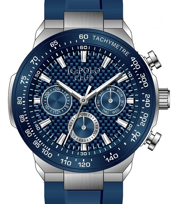 JPC.G11908S JG POLO CLUB Erkek Kol Saati - lacivert gümüş-lacivert