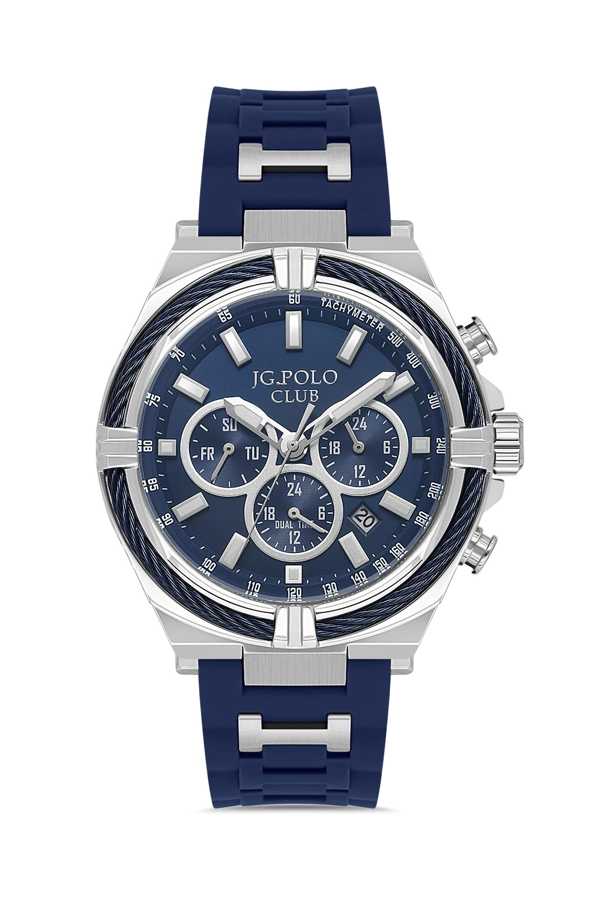 JPC.S04371R JG POLO CLUB Erkek Kol Saati - lacivert gümüş-lacivert