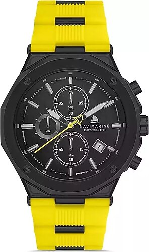 HH002 Navimarine ErkekKol Saati - siyah-sarı