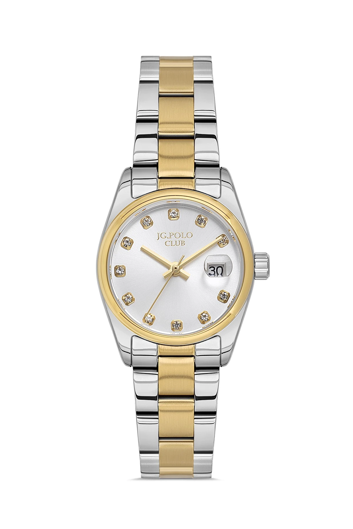 JPC.015846M JG POLO CLUB Kadın Kol Saati - gümüş altın-beyaz