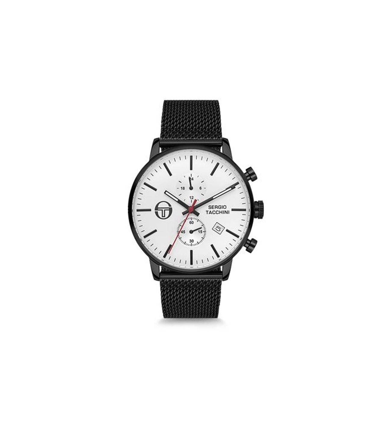 ST.8.123 Sergio Tacchini Erkek Kol Saati - Siyah Hasır - Siyah