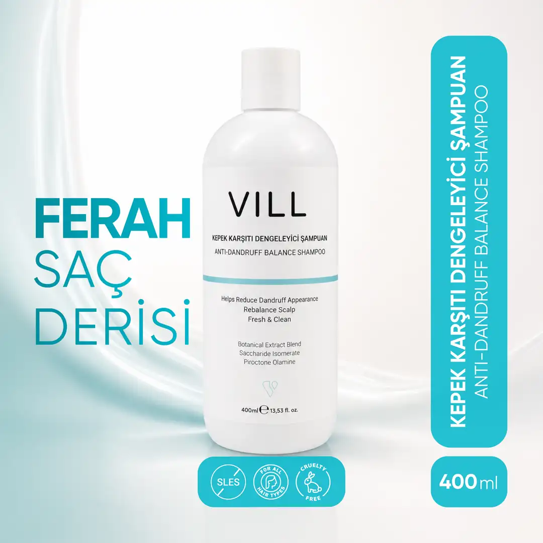Vill Kepek Karşıtı Saç Derisi Arındırıcı Güçlendirici Şampuan 400 Ml